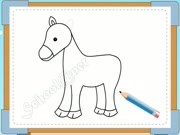 Bé vẽ con ngựa p2